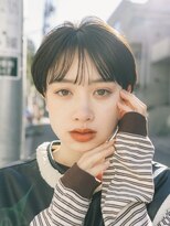 ガーデンヨコハマ(GARDEN YOKOHAMA) ショート チェリーブラウン デジタルパーマ 丸型 卵型 四角