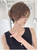 ミニウルフレイヤーカット顔周り前髪韓国ショートボブ/大宮