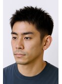 ナチュラルアップバンク爽やか黒髪社会人ビジネスショート