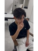 ホワイトメッシュ/ツイスト/ツイスパ/パーマ/メンズ/眉毛