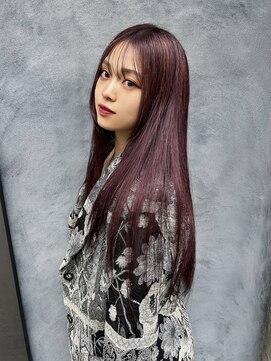 メイカ(MEIKA) 【 ロング × ワインレッドカラー 】浅野美紀