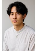 ナチュラルセンターパート ツーブロック 