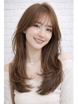 アンディー(&dy) レイヤーロング×ナチュラルベージュ 髪質改善トリートメント