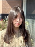 イメチェン/ピンクベージュ/アンブレラカラー/前髪/北越谷