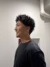 [MENS]cut+ピンパーマ[梅田/中崎][テーパーフェード][ピンパーマ]