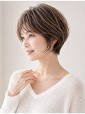 20代30代40代50代ナチュラル大人可愛いレイヤーショートボブ12