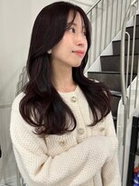 カミエ(kamie) ピンクミディアム × 艶カラー & トリートメント