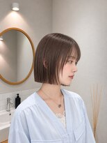 フォト 新宿三丁目(foto)&nbsp;地毛風縮毛矯正韓国風顔まわりレイヤー小顔ボブ切りっぱなしボブ