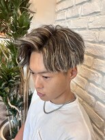 ビーテックバイゼン 山科店(B-TECH by Zen)&nbsp;メッシュハイライト　アップバング　センターパート