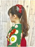袴や着物のヘアーセットと着付は北区表町ヘアスペースムーンで！