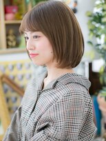 カバーヘア ブリス 川口(COVER HAIR bliss)&nbsp;★斜めバングxカーキアッシュ小顔ミディアムボブ20代30代40代★8