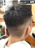 アップバングツーブロックショートスタイル（コンマヘア）