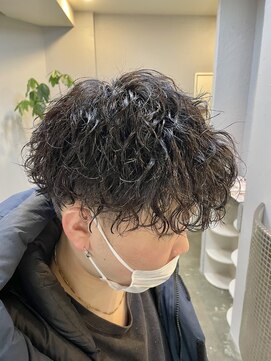 シャワ(CHAWA) メンズ波巻きパーマ/波巻きスパイラルパーマ／ツーブロック