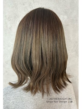 アーサス ヘアー デザイン 上越店(Ursus hair Design by HEADLIGHT) 切りっぱなしボブ&グリーン系カラー