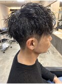メンズマッシュパーマ波巻スパイラルパーマニュアンスパーマ