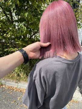 ダスティ穂高店 ボブ＿ペールピンク＿ハイトーンカラー