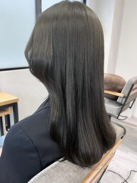 ミュラ(mulah) 透け感カラーダークグレージュ＊ブリーチなし暗めカラー