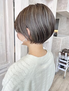 キャアリー(Caary) 福山Caary立体感ハイライトショートボブ垢抜け簡単スタイリング