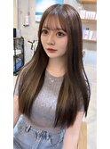 ベビバング×インナーカラー×艶髪