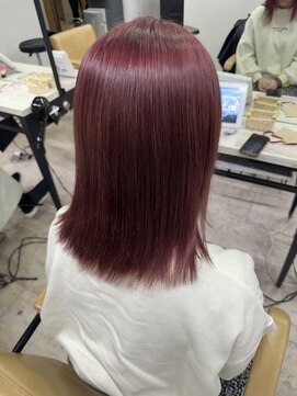 アジールヘア 所沢プロペ通り店(agir hair) ボブレイヤーカットウェットヘアカシスピンクケアブリーチ所沢