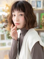 カバーヘア イヴ 戸頭店(COVER HAIR EVE) ★大人かわいいぱっつん前髪切りっぱなし外ハネボブ30代40代★1