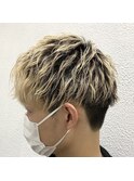 ハイトーンマッシュ刈り上げツーブロック