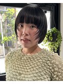 ミニボブショートボブ顔周りレイヤーワイドバング