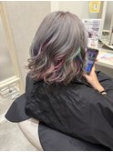 シルバーグレージュ×ミックスハイライト