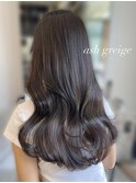 透明感アッシュグレージュ/韓国ヘア/艶カラー/赤味なしカラー