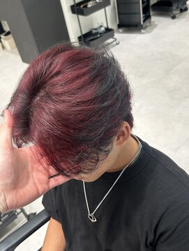 アドネ プライム(adne prime) メンズセンターパートウルフ　エンドカラー