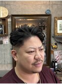 MEN’S HAIR/ブルーブラック/フェザーパーマ/ 印西　印西市