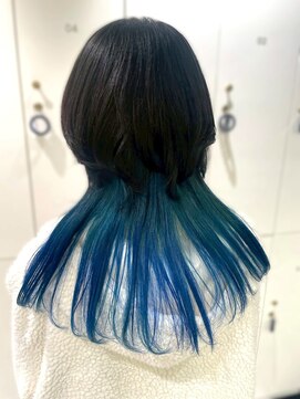 オーシャン(Ocean) クラゲヘア エンドカラー オーシャンブルー 10代20代 レイヤー