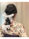 【下北沢＊I'll b hair＊】袴に似合う編みおろしリボンアレンジ
