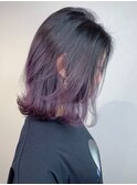 【グラデーション】ヴァイオレットグレージュカラー◎