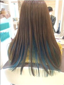 アッシュ 戸田公園店(Ash) インナーカラー　スカイブルー