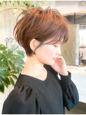 大人可愛いくびれショートボブ/束感ショート/30代40代50代