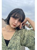 大人可愛い小顔ボブパーマ ゆるふわくせ毛風パーマ 20代30代