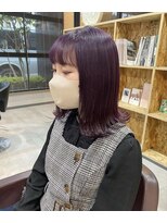 ラテソウコ(LATTE souco)&nbsp;外ハネ×パープルカラー