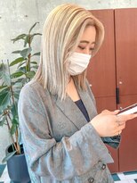 ノエ(noe) 切りっぱなしボブ×ハイトーンベージュ