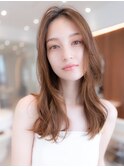 レイヤーカット韓国レイヤーくびれヘアベージュカラー髪質改善