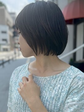 ビューエヒメ(VIEW EHIME) 小顔カットショートボブ大人可愛いアッシュオリーブ