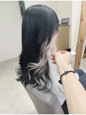 ちらっと見える可愛いインナーカラー/ブロンドカラー