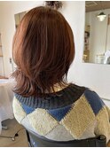 ナチュラルくびれミディ立体感ハッシュカット20代30代大人可愛い