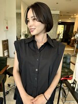 イル(ill)&nbsp;ボブ 韓国 内巻き 顔周りカット 大須 黒髪