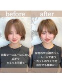 みねスタイル♪ 似合わせ ショート ボブ 30代 40代 小顔 新宿