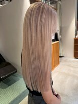 エルム 府中(yelm)&nbsp;【ミルクティーベージュ×ロング】#ダブルカラー#ケアブリーチ