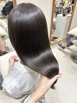 エンス 銀座(Ence) 韓国顔周り/ワンホンレイヤー/ダークブラウン/髪質改善//銀座