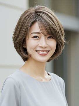 レヴィア(REVIA) 白髪ぼかしハイライトブリーチミルクティーベージュ