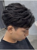 熊本フェザーパーマ 刈り上げセンターパート MEN'S HAIR