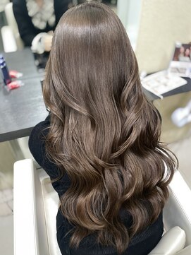 マティス 表参道(matiz) ヘーゼルベージュ　オリーブベージュ　ブリーチなしダブルカラー